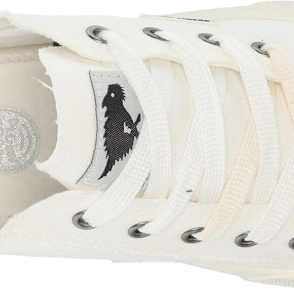 Women’s Canvas Sneaker White Plush Foam Comfort Rubber Sole Lace-Up - Picture 5 of 7